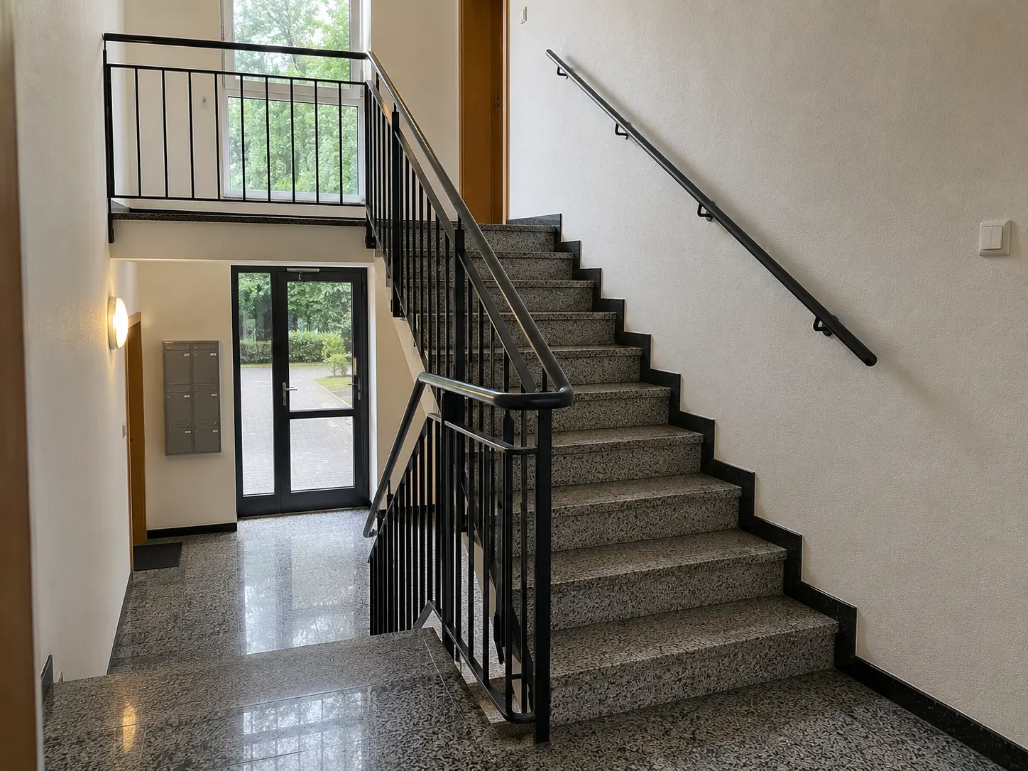 Sauberes Treppenhaus nach professioneller Reinigung in Hagen